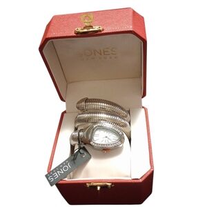Jones New York Silver Coiled Band Watch, Gift Boxed, NWT